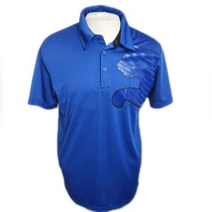 Puma Sport Lifestyle Dry Cell Royal Blue Polo Shirt With Puma Logo, Medium